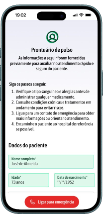 Mockup do aplicativo